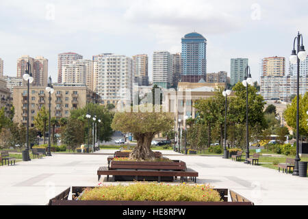 One of parks capital of Baku Stock Photo