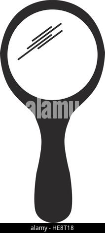 vector illustration of a mirror icon silhouette Stock Vector