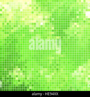 abstract vector square pixel mosaic background - dark green Stock ...