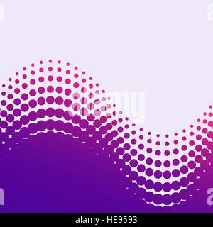 abstract vector halftone background - purple and violet wave Stock Vector