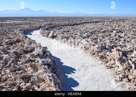 Salt flats lake in Atacama desert Chile Stock Photo