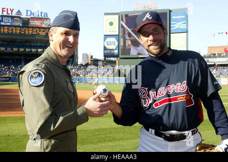 Atlanta Braves' pitcher John Smoltz pitches against the San Diego Padres at  Turner Field in Atlanta, Georgia, Saturday, April 15, 2006. (Photo by Bob  Snow/Macon Telegraph/KRT Stock Photo - Alamy