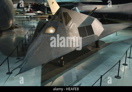 DAYTON, Ohio -- Lockheed F-117A Nighthawk at the National Museum of the United States Air Force. (U.S. Air Force photo) Stock Photo