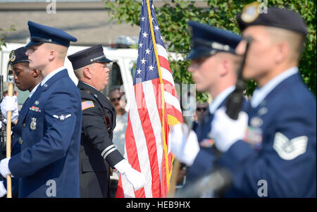 On Sept. 11, 2013, a memorial to those killed on Sept. 11, 2001, was dedicated at the Air Mobility Command museum at Dover Air Force Base, Del. The memorial, which incorporates two pieces of steel from World Trade Center tower one, a rock from the United Airlines Flight 93 crash site and a block from the damaged portion of the Pentagon, makes Delaware the 50th and final state to have a public memorial. The steel was acquired through the Port Authority of New York and New Jersey World Trade Center steel program. Greg L. Davis) Stock Photo