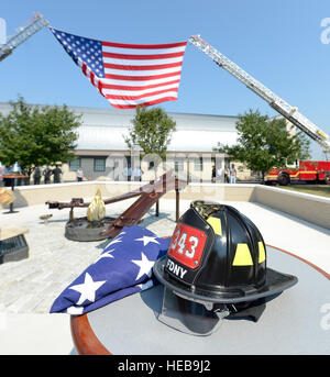 On Sept. 11, 2013, a memorial to those killed on Sept. 11, 2001, was dedicated at the Air Mobility Command museum at Dover Air Force Base, Del. The memorial, which incorporates two pieces of steel from World Trade Center tower one, a rock from the United Airlines Flight 93 crash site and a block from the damaged portion of the Pentagon, makes Delaware the 50th and final state to have a public memorial. The steel was acquired through the Port Authority of New York and New Jersey World Trade Center steel program. Greg L. Davis) Stock Photo