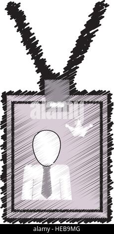 Identification card with necklace Stock Vector