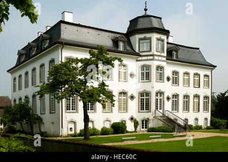 Deutschland, NRW, Kreis Heinsberg, Übach-Palenberg, Ortsteil Zweibrüggen, Schloss Zweibrüggen im Wurmtal Stock Photo