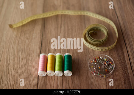 Background with some sewing items Stock Photo