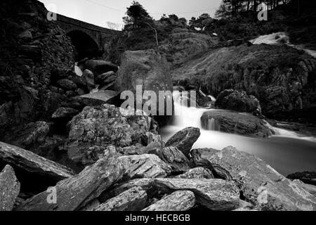 Photograph by © Jamie Callister. Ogwen Falls, Snowdonia, Gwynedd, North Wales, 16th of December 2016. Stock Photo