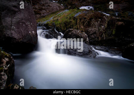 Photograph by © Jamie Callister. Ogwen Falls, Snowdonia, Gwynedd, North Wales, 16th of December 2016. Stock Photo