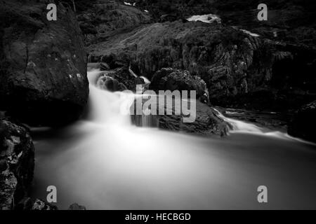 Photograph by © Jamie Callister. Ogwen Falls, Snowdonia, Gwynedd, North Wales, 16th of December 2016. Stock Photo