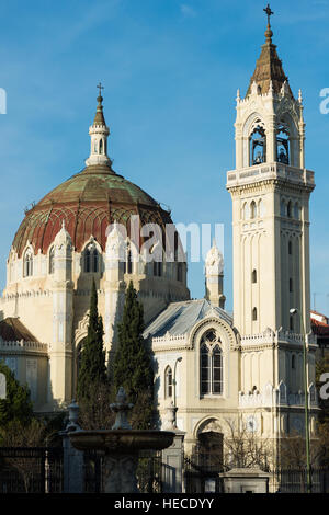 San Manuel y San Benito church from The Retiro park. Madrid, Spain. Stock Photo