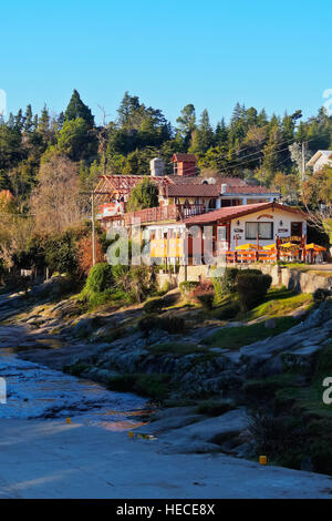 Argentina, Cordoba Province, Calamuchita Valley, View of La Cumbrecita. Stock Photo