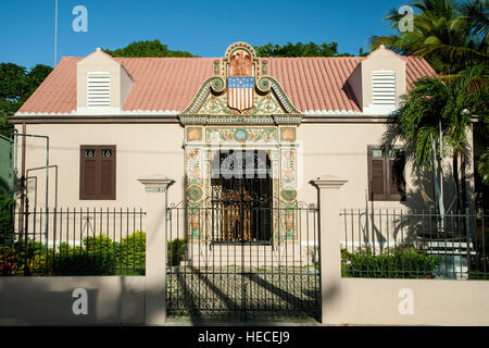 Old Customs House Museum, Arroyo, Puerto Rico Stock Photo