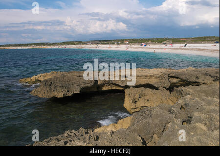 Is Arutas beach Sinis Sardinia Italy Stock Photo