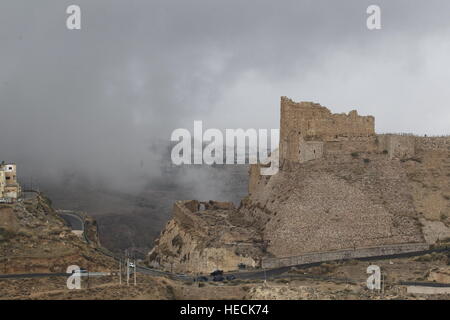 Karak City, Anman, Jordan. 19th Dec, 2016.  Photo taken on Dec. 19, 2016 shows a general view of the Karak Castel at Karak city, some 140 km south of Amman, Jordan. Four unidentified gunmen were killed in Jordan's southern Karak city on Sunday night, after they launched a series of attacks and killed 10 people, including a Canadian tourist. Credit: Xinhua/Alamy Live News Stock Photo