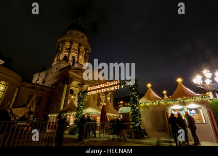 Berlin, Germany, 19th December, 2016. Weihnachtszauber Market at the Gendarmenmarkt. Christmas market in central Berlin similar to the one at Breitscheidplatz that has been hit by a possible terrorist attack this evening. Photo Bailey-Cooper Photography/Alamy Live News Stock Photo