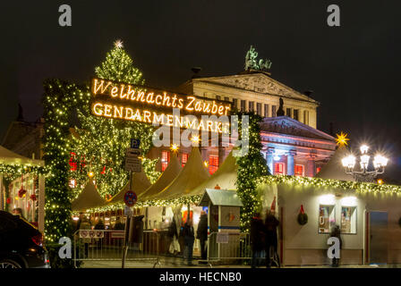 Berlin, Germany, 19th December, 2016. Weihnachtszauber Market at the Gendarmenmarkt. Christmas market in central Berlin similar to the one at Breitscheidplatz that has been hit by a possible terrorist attack this evening. Photo Bailey-Cooper Photography/Alamy Live News Stock Photo