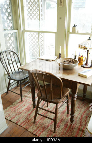 Leclaire, Iowa, USA. 5th Mar, 2004. Mike Wolfe's home in LeClaire, Iowa March 4th, 2004. The original pine plank floors, 12-foot ceilings and brick walls left in their natural state convey the same ambiance that original owner Capt. J.E. Davidson knew when he built it in 1854. © Kevin E. Schmidt/Quad-City Times/ZUMA Wire/Alamy Live News Stock Photo