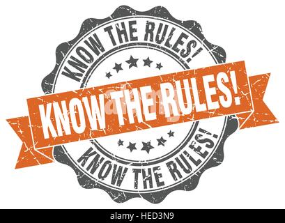 know the rules! stamp. sign. seal Stock Vector