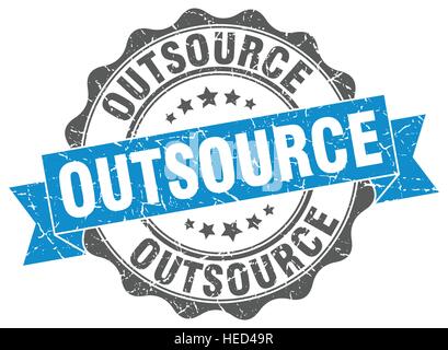 outsource stamp. sign. seal Stock Vector