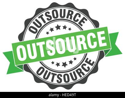 outsource stamp. sign. seal Stock Vector