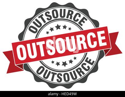 outsource stamp. sign. seal Stock Vector