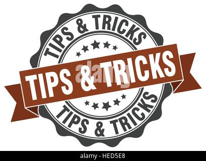 tips & tricks stamp. sign. seal Stock Vector