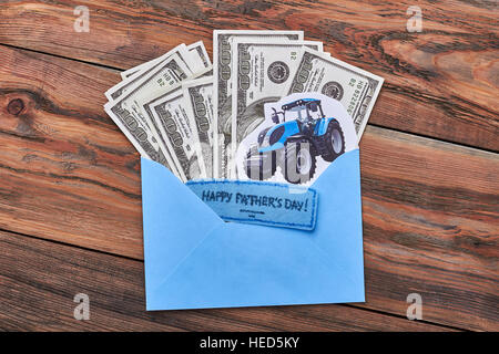 Money on Father's Day. Stock Photo