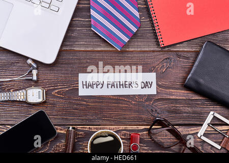 Presents and card for father. Stock Photo