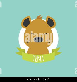 Cute Cartoon Hyena Stock Vector