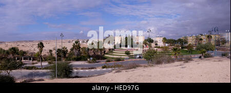 Panoramic view of the town of Yeruham in the Negev desert southern Israel. Stock Photo