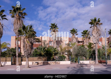 Residential building in the town of Yeruham in the Negev desert southern Israel. Stock Photo