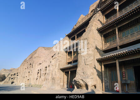 Datong: Yungang Caves; Central part (caves 7 to 13), Shanxi, China Stock Photo