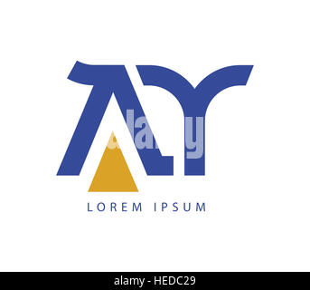 AY Logo Concept Design Stock Photo