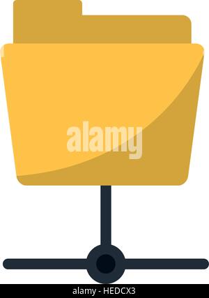 data server folder security system technology Stock Vector