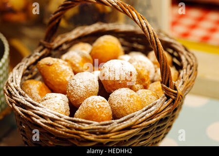Fritule - fried sweet pastry, traditional dessert in Croatia Stock Photo