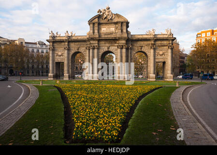 La Puerta De Alcala arch, Madrid, Spain. Stock Photo