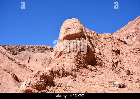 Landscape of human sculpture in Atacama desert Chile Stock Photo