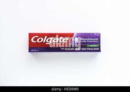 Colgate Toothpaste isolated against white background Stock Photo