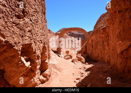 Landscape of human sculpture in Atacama desert Chile Stock Photo