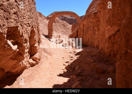 Landscape of human sculpture in Atacama desert Chile Stock Photo