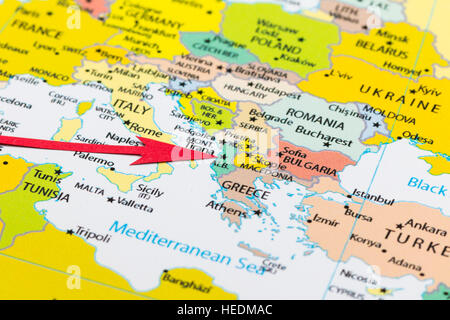 There is a map of Albania country Stock Photo: 27014999 - Alamy