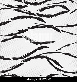 Abstract background made of wavy brush lines. Grunge style Stock Photo