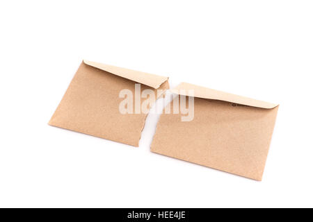 New brown envelope isolated on white background Stock Photo