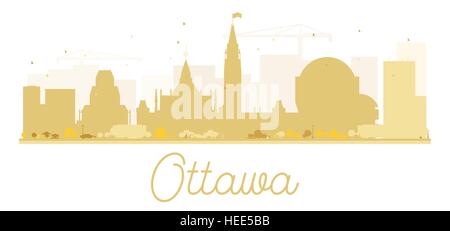 Ottawa city skyline silhouette background, vector illustration Stock ...