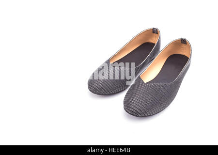 New black lady shoes isolated on white background Stock Photo