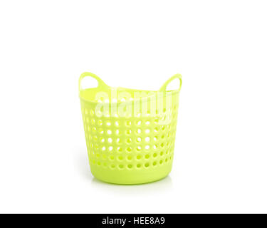 Small plastic basket isolated on white background Stock Photo