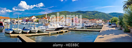 Stari Grad on Hvar island panoramic view, Dalmatia, Croatia Stock Photo