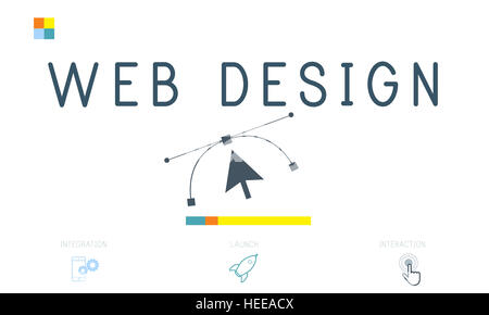 Responsive Design Website Template Layout Concept Stock Photo